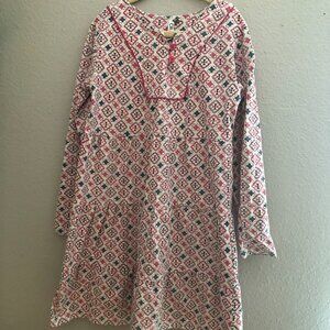CR Kids Pink White Moroccan Flar Long Sleeve Tiered Dress Girls size 10 / 12